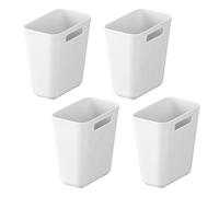 Eidoct 4-Pack Self-Adhesive Cabinet Door Storage Boxes - Wall Mounted Organizer for Kitchen/Bathroom/Fridge/Wardrobe | Multi-Purpose Small Items Storage Baskets (No Drilling Required, White)