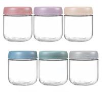 Eidoct 6-Pack 10.6 oz Overnight Oats Jar Glass Jar with Lid Breakfast Pots