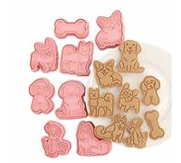 Eidoct 8PCS Cookie Cutters Shapes Baking Set Moulds Cookie Cutters Form for DIY Holiday Party Baking (Dog)
