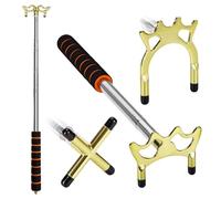 Eidoct Blucent Retractable Billiards Cue Stick Bridge, Snooker Pool Cue Bridge with 3 Pieces Removable Brass Bridge Head, Pool Cue Holder Snooker Accessories Pool Table Accessory