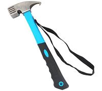 Eidoct Camping Hammer Tent Peg Puller, Outdoor Multifunction High Carbon Steel Hook Angle Design Tent Pegs Stake Nail Puller Remover Hammer with Tent Peg Remover for Outdoor Camping Picnic (Blue)