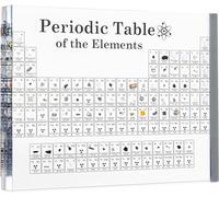 Eidoct Periodic Table with 83 Real Elements Inside, Acrylic Periodic Table Display with Elements Samples, Chemical Elements Display and Classroom Decoration, for Teaching School Gifts