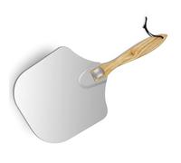 Eidoct Pizza Peel Aluminum Metal Pizza Paddle with Foldable Wood Handle Easy Storage Pizza Shovel, 12 inch for Baking Homemade Pizza, Homemade Baking of Bread Cakes, Celebrations, Anniversary, Gifts
