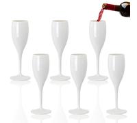 Eidoct Shatterproof Champagne Flutes 180ml Unbreakable Prosecco Wine Glasse