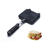 Eidoct Toastie Maker Pan Double Side Toasted Sandwich Maker Pan, Non-Stick Stovetop Toastie Maker with Heat-Resistant Handles Breakfast Frying Pan for Home Outdoors Camping