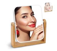 Eidoct Vanity Makeup Mirror with Bamboo Stand, 1X/3X Magnification