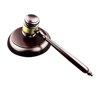 Eidoct Wood Gavel and Sound Block Set, Handcrafted Vintage Old View Finish Wood Gavel and Round Hammer Sound Block Perfect for Judge, Lawyer, Meeting, Auction Sale, and Gifts