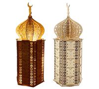 eids Countdown Calendar - Wooden ramdans Calendar, DIY Table Ornament | Festive Moon Star Night Light Design, Interactive islamics Holiday Decor for Home, Room, Family Fun Activity During ramdans Mo