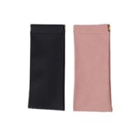 Eidyer Eyeglass Case, Soft Sunglass Cases, 2 Pcs Portable Squeeze Leather Glasses Pouch Bag for Women Girls
