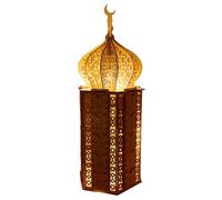 Eidz Wooden Countdown Calendar - DIY Ramadann Wooden Cabinet With Drawers, Decorative Moon And Star Lights, Tabletop Ornament | Islamicc Holiday Party Decor For Classroom, And Festivities
