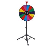 Eieblek 18 Inch Spinning Prize Wheel, 14 Slots Heavy Duty Tabletop Roulette Spinner with Dry Erase & Marker Pen, Folding Tripod Floor Stand Height Adjustable