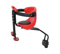 Eieblek Child Kids Bike Seat, Bicycle Front Mount Safe With Handrail Pedal, Baby Seats, Mountain Bike Seat Kid Protect Chair, Load Capacity 50kg, for Most Mountain Bikes (Red)