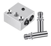 Eieenotee 1 High Temperature -10 Plated Copper Heater Block, 2 Titanium Alloy Heat Break Thermal Tube