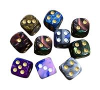 Eieenotee 10Pcs Random Color 16MM D6 Dice Set Standard Acrylic Dice for Role Playing Games