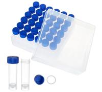 Eieenotee 144Pcs 5Ml Tubes Plastic Vials with Screw Caps Small Sample Tubes Test Tubes with Storage Box for Lab Supplies