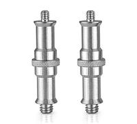 Eieenotee 2 Pieces Standard 1/4 to 3/8 inch Metal Male Converter Threaded Screw Adapter Spigot Stud for Studio Light Stand, Hot Shoe/Cold Shoe Adapter, Ball Head