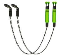 Eieenotee 2pcs Bite Alarms Carp Fishing Swingers Bobbins for Fishing Alarm Indicator,Chain Bite Alarm Fishing Tools Green