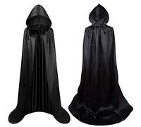Eieenotee 2Piece Halloween Costume Death Cloak Black Death Cloak L Size 1.5M Long 59 Inches Suitable for Outdoor