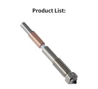 Eieenotee 2X for QIDI Plus4 Bimetal Nozzle Quick Removal Ceramic Insulation Integration 0.4mm Nozzles HighTemperature Resistance