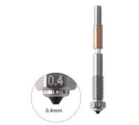 Eieenotee 4Pcs for QIDI Plus4 Bimetal Nozzle Quick Removal Ceramic Insulation Integration 0.4mm Nozzles HighTemperature Resistance