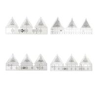 Eieenotee 4PCS Quilting Rulers,Shaped Acrylic Sewing Ruler Quilting Templates,Sewing Ruler Ruler for DIY Crafts 6-18 Inch-60° Easy to Use