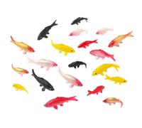 Eieenotee 50-Piece Mini Carp Ornaments Simulation Animal Model Small Mini Imitation Plastic Animals A