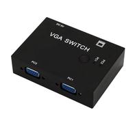 Eieenotee Compact 2 in 1 Out VGA Switch Video Converter - 2 Port Cable KVM Switcher for Display Devices
