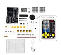 Eieenotee DIY Pixel Game Kit+Voice Mini Pixel Game Console Electronics DIY Kit Soldering Project Practice Solder Learning Set A
