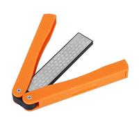 Eieenotee Double Sided Diamond Sharpener, Handheld Fine Coarse Diafold Blades Sharpening Stone 400/600 Grit Orange
