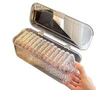 Eieenotee Nails Storage Box Nails Packaging and Display Dust-Proof Travel Organizer for Salon False Nails Packaging and Display Transparent Acrylic Nails Storage Box Dust-Proof Travel Organizer