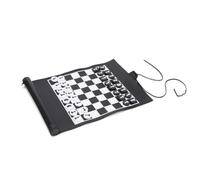 Eieenotee Roll Up Backgammon Chess Set PU Mini Portable Board Game for Children Outdoor Travel Family Backgammon Table Game