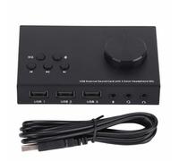 Eieenotee USB External Sound Card 3.5mm Interface Audio Adapter Stereo Multi Mode Multiple EQ Sound Conversion USB Extension