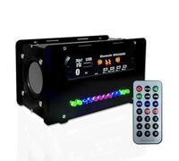 EIELE Multi-Function bḷueṭooṭḥ Speaker rad lo AUX Playback TF Playback Voice-Activated Level Indicator Dual Channel Speaker Soldering Project kit Adult Cool Black case