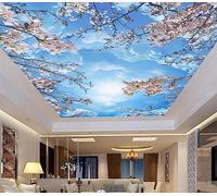 Eierme Sky Cherry Blossom Ceiling 3D Wall Mural Wallpaper 103" x 69"