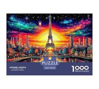 Eiffel Night Recycled Paper 1000 Piece Puzzle for Adults & Kids | Detailed - Eiffel Tower at Sunset Fun And Challenging Family Game70x50cm/1000pcs