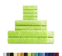 Eiffel Textile Quality Curl 600g, 100% Egyptian Cotton, Lime, 2X Sabana 2X Lavabo 4X Tocador