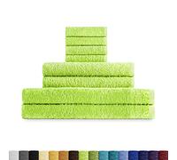 Eiffel Textile Terry Towel Set 400 g, 100% Egyptian Cotton, Lime, Washbasin and Sheet Set, 8 Units