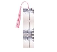 Eiffel Tower 1 Print Wooden Bookmark Bookmarks with Tassels Book Marks for Reading Hardcover Books Notebooks