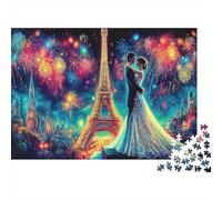 Eiffel Tower 1000 Piece Eiffel Tower Wedding Art Print Jigsaw Puzzle for Adults And Kids Family Educational Games 1000 Pieces Beautiful Decoration for Women, Gifts for Men 38x26cm/1000pcs