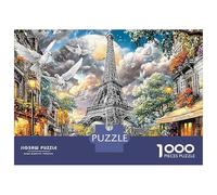 Eiffel Tower 1000 Piece Sturdy Cardboard Classic Jigsaw Puzzle for Adults, Impossible Hard Challenge, Decompression, Ultimate Relaxation Gift 38x26cm/1000pcs