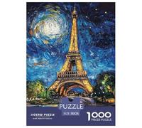 Eiffel Tower 1000 Pieces Landscape Paper Jigsaw Puzzle Challenging & Brainteasing Beautiful Decoration for Adults And Kids 38x26cm/1000pcs