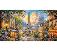 Eiffel-Tower 1000Pc Adult Jigsaws Puzzle Game Fun Present & Activity for Home Impossible Hard Difficult Educational Game Decompression 38x26/1000pcs