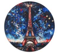 Eiffel Tower 1000pcs Animation Jigsaw Puzzles Challenging & Brainteasing Beautiful Decoration for Adults And Kids 1000pcs (67.5x67.5cm)