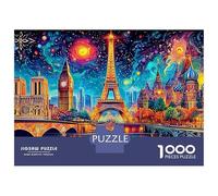 Eiffel Tower (22)_2 1000 Pieces Jigsaw Puzzles Engaging Home Decoration Notre Dame at Night Jigsaw Puzzle Unique Puzzle Gift for Gifts 38x26cm/1000pcs
