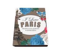 Eiffel Tower A5 Notebook, Pu Leather Notebooks A5, Lined Paper Shorthand Notebook 180Pages/90Sheets, Workbooks for Meeting, Writing Book for Office, Revision Supplies Journal Diary