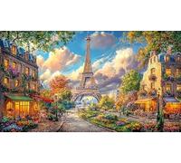 Eiffel-Tower Adult Jigsaws 1000 Piece Puzzle Game Challenging Puzzles for Wall Decoration and Gifts Great Gift Idea Educational Games 38x52/1000pcs