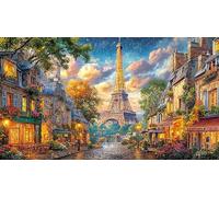Eiffel-Tower Adult Jigsaws 1000Pc Fun and Challenging Family Game Puzzle Game Educational Game Challenge Beautiful Decoration Puzzle 38x52/1000pcs