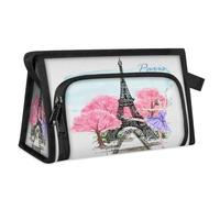 Eiffel Tower Ballet Dancer Theme Travel Toiletry Bag for Women Men Girls Boys Multifunctional Makeup Pouch Bag Wash Toiletries Cosmetic Organizer Shower Bag