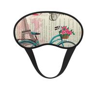 Eiffel Tower Bike Print Adjustable Eye Cover for Sleeping, Comfortable, Pressure-Free and Breathable Sleeping Masks