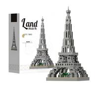 Eiffel Tower Building Blocks Set, 959 PCS Eiffel Tower Mini Micro Bricks Toy, STEM Mini Architecture Building Kits for Adults, Gifts for Landmark House Enthusiasts